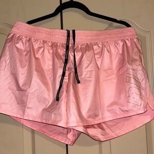 Nike Women's Athletic Pink and Gold Shorts